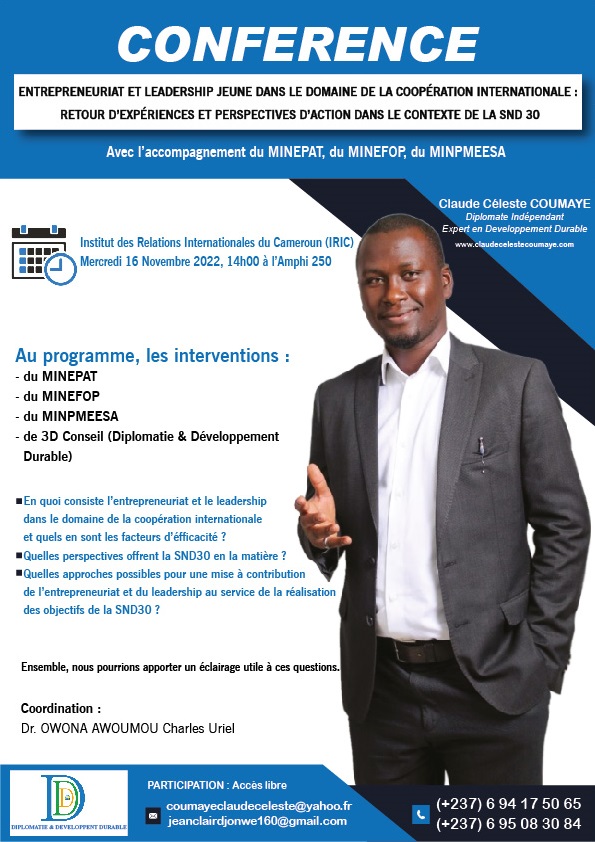 L'entrepreneuriat et leadership jeune dans le domaine de la coopération internationale : retour d'expériences et perspectives d'action dans le contexte de la SND30